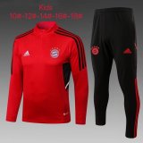 22-23 Bayern Munich Red Soccer Training Suit Kids