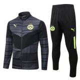 Borussia Dortmund Grey Training Suit Jacket + Pants Mens 2022/23