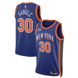 (RANDLE - 30) 2024 New York Knicks Blue Swingman Jersey - City Edition Mens