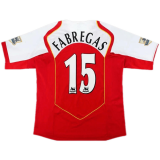 (Retro FABREGAS #15) 2004/2005 Arsenal Home Soccer Jersey Mens