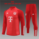 24/25 Bayern Munich Red Soccer Training Suit Kids