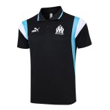 23/24 Olympique Marseille Black Soccer Polo Jersey Mens
