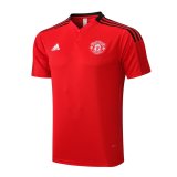 21/22 Manchester United Red Champions Soccer Polo Jersey Mens