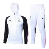 (Hoodie) 23/24 Juventus White Soccer Training Suit Mens