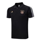 2023 Germany Black Soccer Polo Jersey Mens