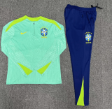 2024 Brazil Green Soccer Training Suit Mens