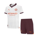 23/24 Manchester City Away Soccer Jersey + Shorts Kids