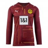 21/22 Borussia Dortmund Goalkeeper Red Long Sleeve Mens Soccer Jersey