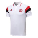 21/22 Manchester United White III Soccer Polo Jersey Mens