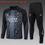 23/24 PSG x Jordan Black Soccer Training Suit Kids
