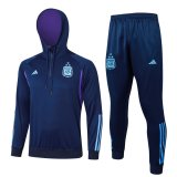 (Hoodie) 2024 Argentina Royal Soccer Training Suit Sweatshirt + Pants Mens