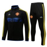 21/22 Manchester United UCL Black Soccer Training Suit Jacket + Pants Mens