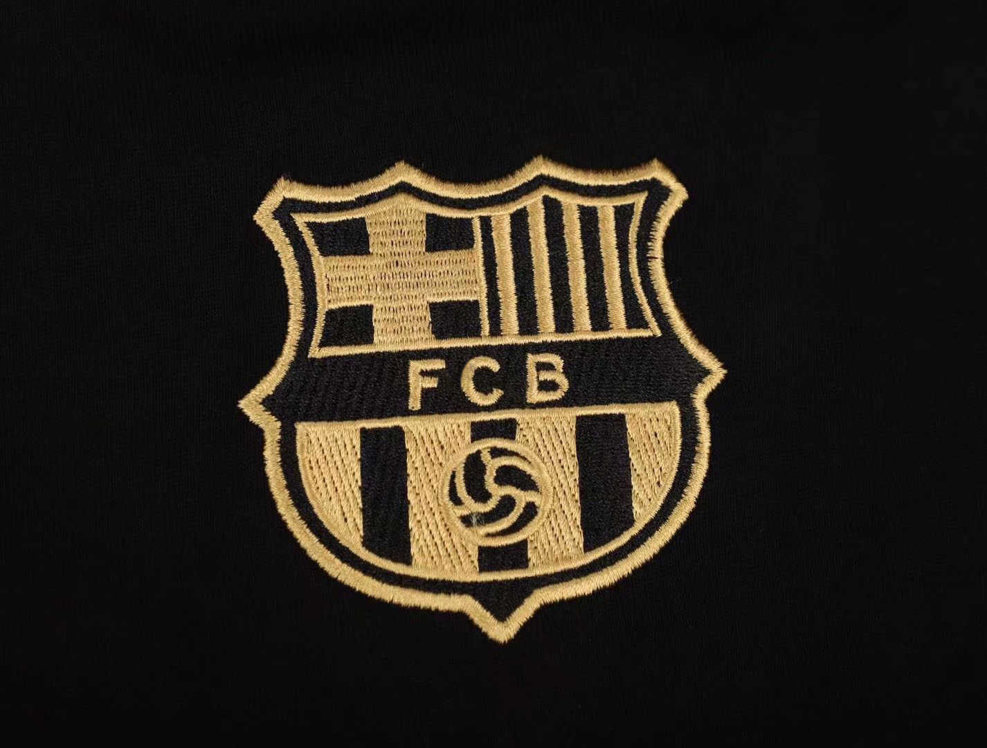 20/21 Barcelona Hoodie Black Men Soccer Winter Jacket