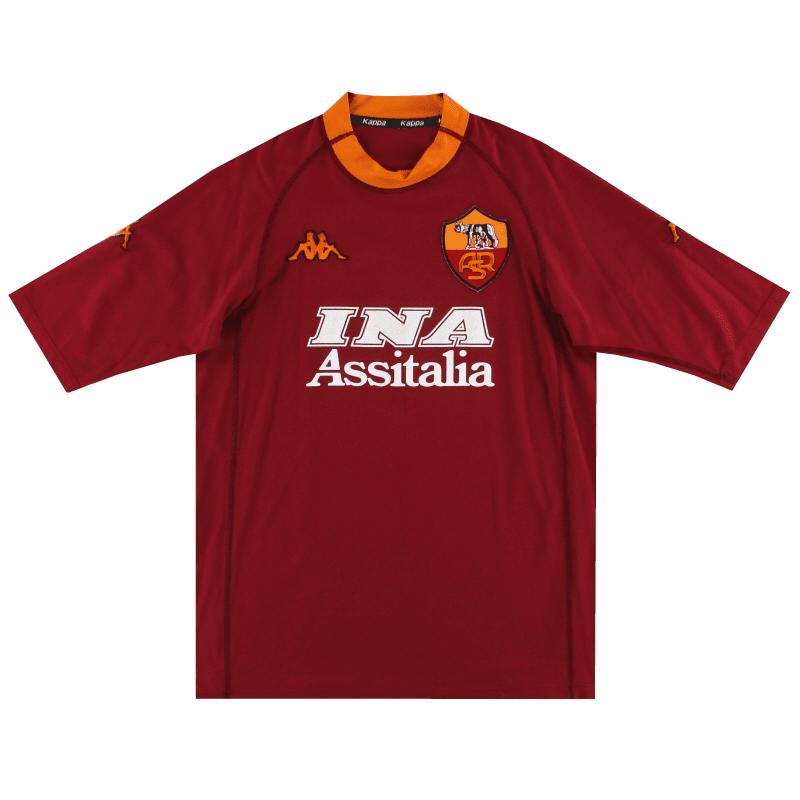 (Retro Totti #10) 2000/2001 AS Roma Home Soccer Jersey Mens