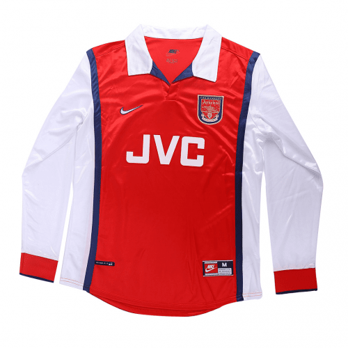(Retro Bergkamp #10) 1998/99 Arsenal Home Long Sleeve Soccer Jersey Mens