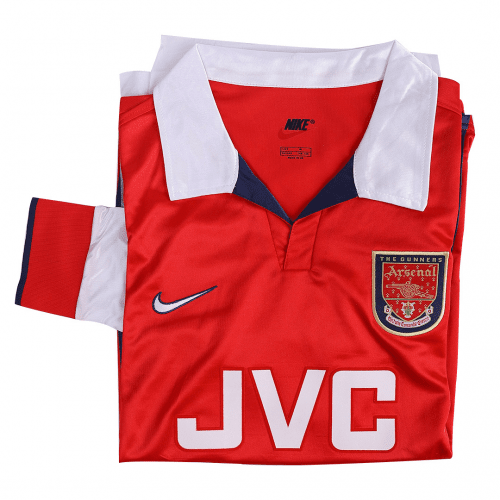 (Retro Bergkamp #10) 1998/99 Arsenal Home Long Sleeve Soccer Jersey Mens
