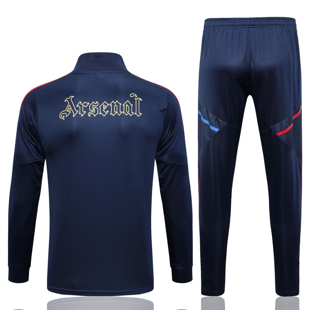 23/24 Arsenal Navy Soccer Training Suit Jacket + Pants Mens