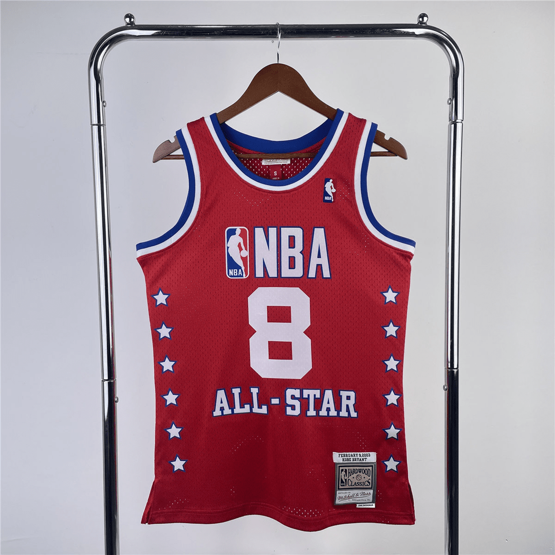(BRYANT - 8) 2003 Western Conference Mitchell & Ness Red All-Star Game Swingman Jersey Mens