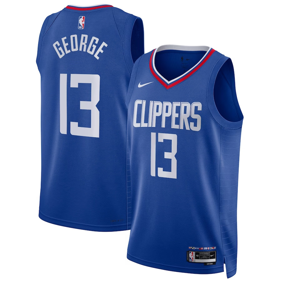 (GEORGE - 13) 23/24 Los Angeles Clippers Blue Swingman Jersey - Icon Edition Mens