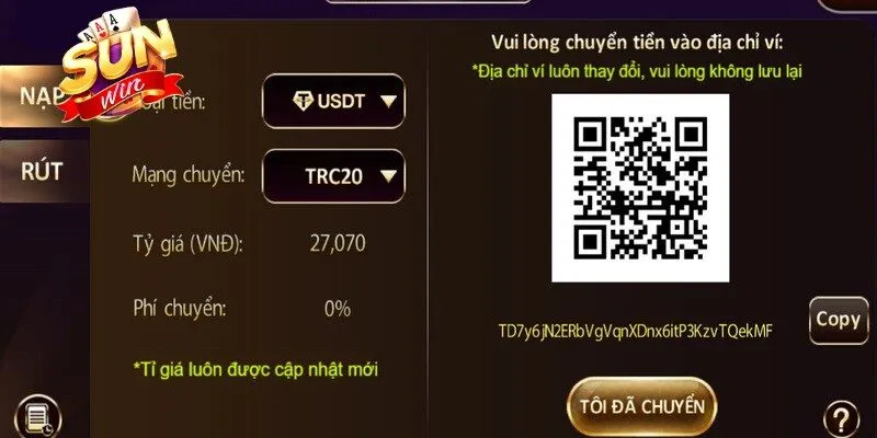 Chi tiết các phương thức nạp tiền Sunwin phổ biến 